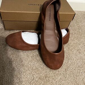 Lucky Brand Women's Brown Ballet Flats
